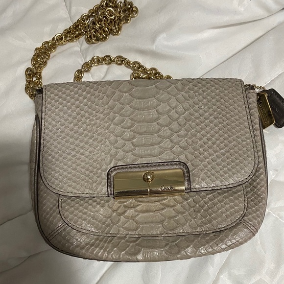 Coach Kristin Embossed Python Crossbody - Picture 1 of 5